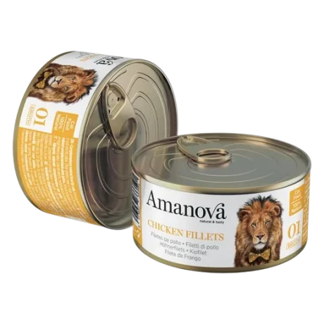 Amanova Filetes de Pollo en caldo 70gr Para Gato