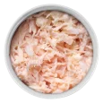 Lata de comida húmeda Amanova natural & tasty para gatos de pollo y queso