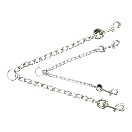Nayeco Acoplador Cromado para Dos Perros 40 cm
