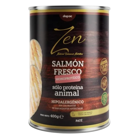 Zen Salmón Fresco Paté Monoprotéico 400gr Para Perros