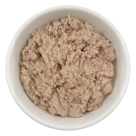 Paté Zen monoproteico de ternera para perros servido en un bol, textura del producto