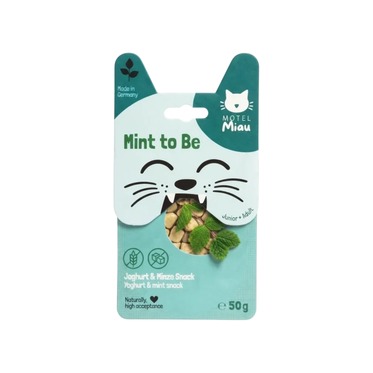 Motel Miau Mint to Be, snack de pollo con yogur y menta para gatos 50gr