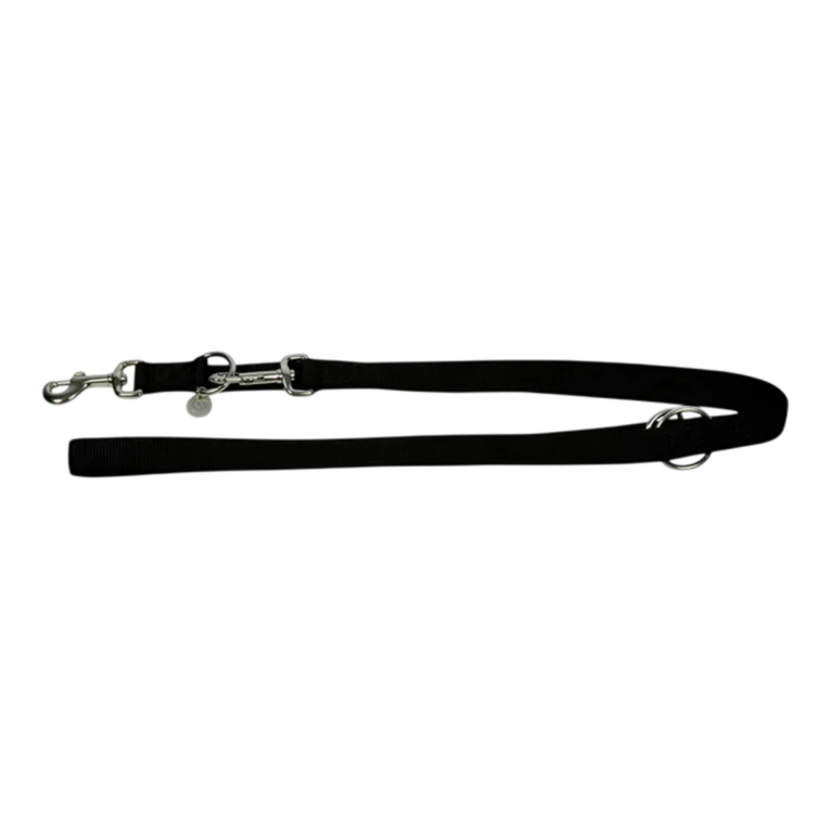Correa de adiestramiento Nayeco de nylon negra para perro, 200 cm x 2,5 cm