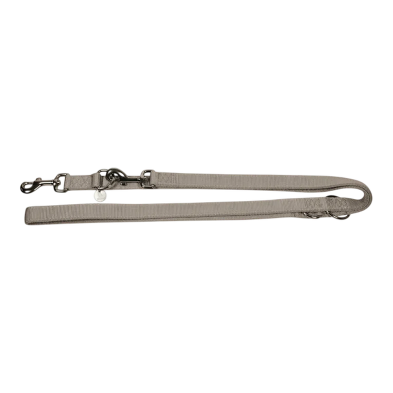 Correa de adiestramiento Nayeco de nylon gris para perro, 200 cm x 2,5 cm