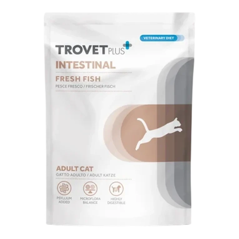 Trovet Intestinal, comida húmeda para gatos con pescado y pavo, sobre 85 g