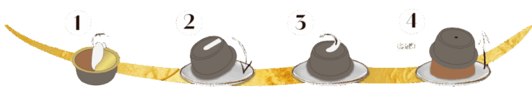 Instrucciones sobre cómo abrir y servir el snack cremoso Panna Gatto de MjAMjAM. Mostrar el método para cortar y dar el snack líquido al gato.