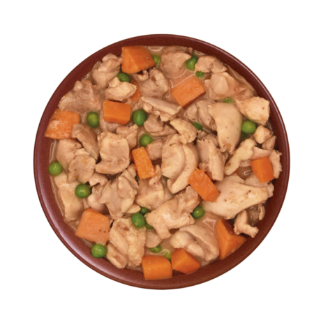 Composición: 97% pollo fresco en su salsa, boniato, guisantes, zanahoria, especias. Componentes Analíticos: Proteína Bruta: 16,4%, Grasa bruta: 8,1%, Fibra bruta: 0,72%, Ceniza bruta: 0,7%, Humedad: 74,8%, Energía metabolizable por kg: 1356 kcal – 5674 kj Aditivos Nutricionales por kg: Vitaminas: Vitamina A (3a672a) 8011 IU, Vitamina D3 (3a671) 513 IU, Vitamina E (3a700) 160 IU. Minerales: 3b503 (Mn:3.2), 3b103 (Fe:22), 3b405 (Cu:4.3), 3b603 (Zn:35), 3b201 (I:0.5). Recomendaciones de Uso: Consulta la tabla de necesidades diarias de alimento como punto de referencia, variando la cantidad según la edad, nivel de actividad, peso y raza de tu perro. Una vez abierto, conservar en el frigorífico hasta 24 horas. Para potenciar la experiencia, retira la tapa y calienta 60 segundos en el microondas. Información Adicional: Apto para perros de todas las razas y tamaños. Almacenar en un lugar fresco y seco. Servir a temperatura ambiente o ligeramente calentado. Descubre toda la gama de comida húmeda de Alpha Spirit.