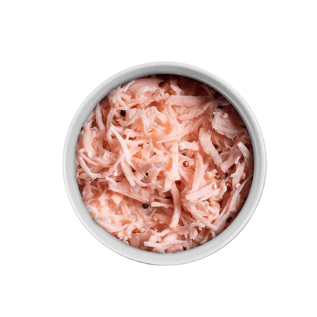 Composición Pollo 65% Arroz 1% Agua 34% Componentes analíticos Proteína bruta 8% Grasa bruta 1% Fibra bruta 1% Ceniza bruta 1% Humedad 85% ¡Deleita a tu gato con el sabor natural y la nutrición de Amanova Filetes de Pollo en Caldo! Esta receta es la elección perfecta para gatos que buscan un alimento complementario delicioso y nutritivo, elaborado con ingredientes frescos y naturales. ¡Tu gato te lo agradecerá!