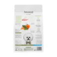 COMPONENTES ANALÍTICOS: proteína bruta 27,00%, grasa bruta 17,00%, ácidos grasos omega-3 0,60%, ácidos grasos omega-6 1,00%, fibra bruta 3,50%, ceniza bruta 7,50%, calcio 1,25%, fósforo 1,10%, energía metabolizable 3895 kcal/kg ADITIVOS NUTRICIONALES: vitamina A 22000 UI/kg, vitamina D3 1800 UI/kg, vitamina e 500 mg/kg, vitamina C 100 mg/kg, hierro (quelato de hierro (II) de aminoácidos, hidratado) 63 mg/kg, cobre (quelato de cobre (II) de aminoácidos, hidratado) 5 mg/kg, manganeso (quelato de manganeso de aminoácidos, hidratado) 24 mg/kg, zinc (quelato de zinc de aminoácidos, hidratado) 85 mg/kg, selenio (levadura selenizada Saccharomyces cerevisiae NCYC R397, inactivada, complejo de levadura de selenio) 0,20 mg/kg, taurina 300 mg/kg, L-carnitina 50 mg/kg. ADITIVOS TECNOLÓGICOS: antioxidantes: extractos de tocoferol de aceites vegetales. ADITIVOS ZOOTÉCNICOS: probiótico Bacillus velezensis C-3102 (DSM 15544) 1 x 109 UFC/kg. ¡Cuida la digestión de tu perro mini con Amanova Adult Mini Digestive Rabbit! Compra ahora y dale a tu mascota una alimentación saludable y deliciosa. Información Adicional: Apto para perros de razas pequeñas. Almacenar en un lugar fresco y seco. Consultar la tabla de alimentación para ajustar la cantidad diaria según el peso y la actividad del perro.