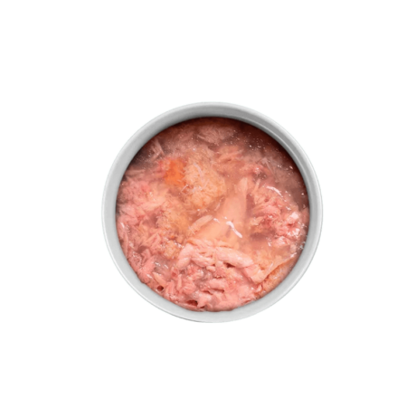Composición Atún 55% Cangrejo 6% Agentes gelificantes 1,30% Agua 37,70% Componentes analíticos Proteína bruta 10% Grasa bruta 1% Fibra bruta 1% Ceniza bruta 1% Humedad 85% ¡Deleita a tu gato con el sabor intenso y la textura delicada de Amanova Atún y Cangrejo con Gelatina! Esta receta es la elección perfecta para gatos que buscan un alimento complementario delicioso y nutritivo, elaborado con ingredientes frescos y naturales. ¡Tu gato te lo agradecerá!