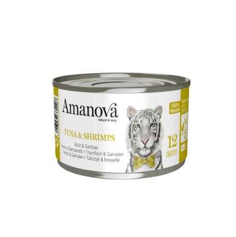 Composición Atún 60% Gambas 5% Agua 35% Componentes analíticos Proteína bruta 11% Grasa bruta 1% Fibra bruta 1% Ceniza bruta 1% Humedad 85% ¡Deleita a tu gato con el sabor intenso y la nutrición de Amanova Atún y Gambas en Caldo! Esta receta es la elección perfecta para gatos que buscan un alimento complementario delicioso y nutritivo, elaborado con ingredientes frescos y naturales. ¡Tu gato te lo agradecerá!
