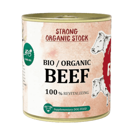 Caldo de huesos de ternera BIO Pet Farm Family Strong Organic Stock para perros