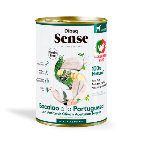 Dibaq Sense bacalao a la Portuguesa 380g Paté Para Perro
