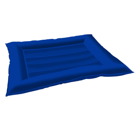 Colchón Cool Mat Azul (76x66cm) Refrescante para perros. Cama de verano con borde mullido y confort superior.