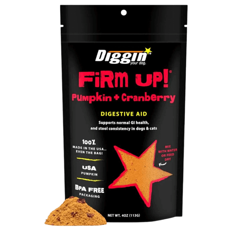 Firm Up Digestivo Urinario (113g). Prebiótico de calabaza y arándano para perros y gatos.