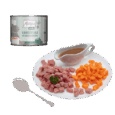 Lata MjAMjAM 185g Comida Húmeda Añojo (Ternera Joven) con Calabaza en salsa. Fórmula premium sin subproductos animales ni cereales.