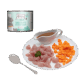Lata MjAMjAM 185g Comida Húmeda Pava escaldada y Zanahoria. Receta sin cereales. Proteína magra para gatos.