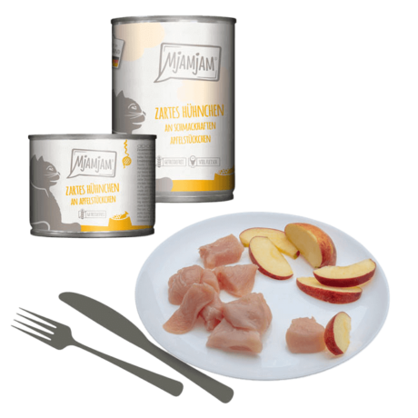 MjAMjAM Pollo con Manzana Paté Para Gatos