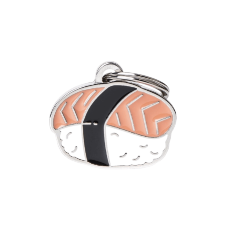 ¿Por qué es importante que tu mascota lleve una placa identificativa? Seguridad: La placa identificativa es la forma más rápida y efectiva de que alguien pueda contactarte si encuentra a tu mascota perdida. Tranquilidad: Saber que tu mascota lleva una identificación te brinda tranquilidad y reduce la angustia en caso de extravío. Información vital: Además de tus datos de contacto, puedes incluir información relevante como el nombre de tu mascota o si requiere cuidados especiales. Cumplimiento legal: En algunas localidades, es obligatorio que los perros lleven una placa identificativa. Detalles del producto Diseño: Sushi Personalización: Grabado en la parte trasera Incluye: Anillo para enganchar al collar ¡Dale a tu mascota un bocado de estilo y seguridad con la Placa Food Sushi! Esta placa es el accesorio perfecto para las mascotas con paladar exigente y personalidad única. ¡No esperes más y consigue la tuya!