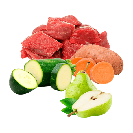 "Lo que ves es lo que hay" Puromenu apuesta por la transparencia. Ingredientes 100% naturales, procedentes de agricultura ecológica controlada. Sin cereales, sin gluten, sin azúcares añadidos, sin conservantes, sin aromas artificiales y sin aglutinantes sintéticos. ¡Solo lo mejor de la naturaleza para tu mejor amigo! Un menú cocido con mimo y envasado para tu comodidad Este menú se cocina con mimo y se envasa en frío para preservar todos sus nutrientes y su delicioso sabor. Se almacena a temperatura ambiente, ¡listo para servir! Beneficios que tu perro notará Salud óptima: Una nutrición completa y equilibrada para un perro sano y lleno de vitalidad. Pelaje brillante y piel sana: Gracias a los ácidos grasos omega-3 y las vitaminas presentes en los ingredientes. Digestión saludable: La fibra y los ingredientes naturales facilitan la digestión y previenen problemas intestinales. Sistema inmunológico fuerte: Los antioxidantes y las vitaminas refuerzan las defensas del organismo. Energía y vitalidad: Una alimentación rica en nutrientes esenciales para un perro activo y feliz.