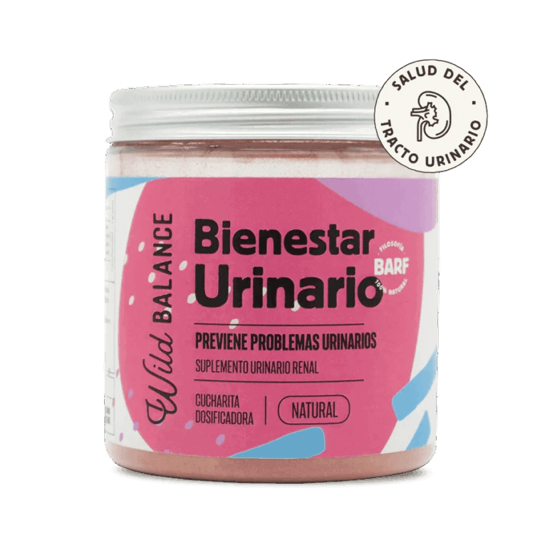 Bote de Suplemento Vías Urinarias Perro Wild Balance Bienestar Urinario 100g para perros y gatos.