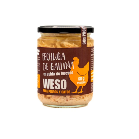 Weso Pechuga en Caldo de Huesos de Gallina Para Perros y Gatos