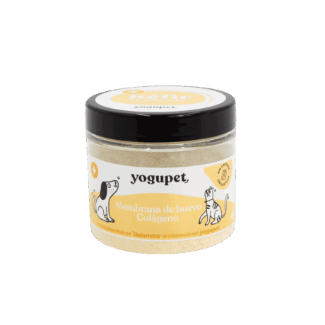 Yogupet Kéfir liofilizado con Membrana de Huevo y Colágeno, suplemento para piel, pelo y articulaciones de perros y gatos.